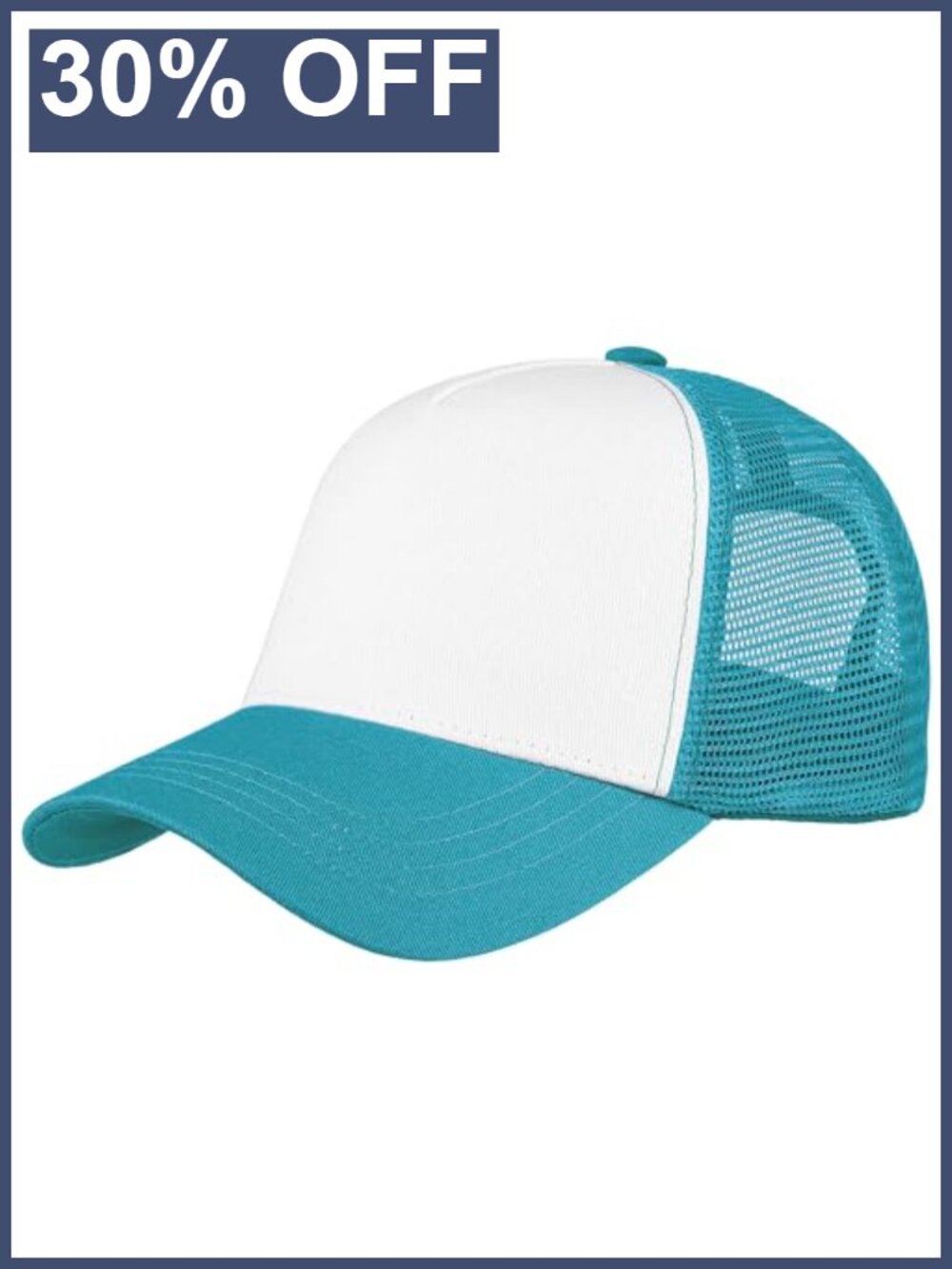 Falari 5-Panel Mesh Baseball Cap Trucker Hat Structured Cotton Adjustable